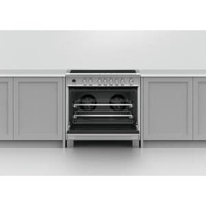 Fisher & Paykel Series 9 Classic 36 in. 4.9 cu. ft. Dual Convection Electric Range with 5 Induction Burners - Stainless Steel, , hires