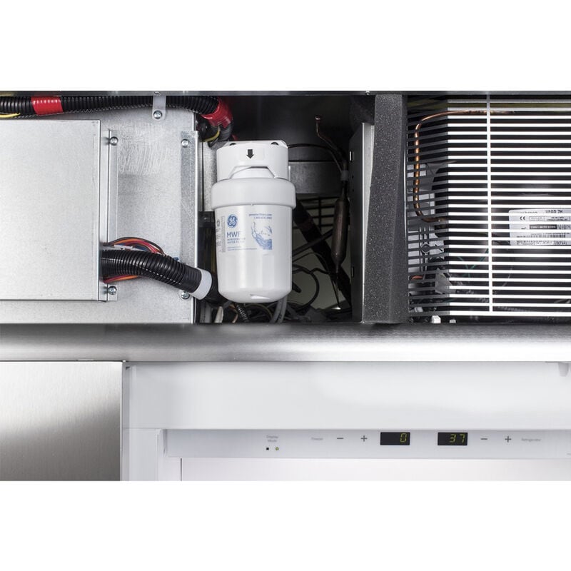 Cafe 48 in. 29.5 cu. ft. Built-In Smart Counter Depth Side by Side Refrigerator with Ice Maker - Stainless Steel, , hires