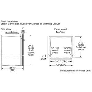 Bosch 500 Series 30 in. 2.2 cu. ft. Warming Drawer - Stainless Steel, , hires