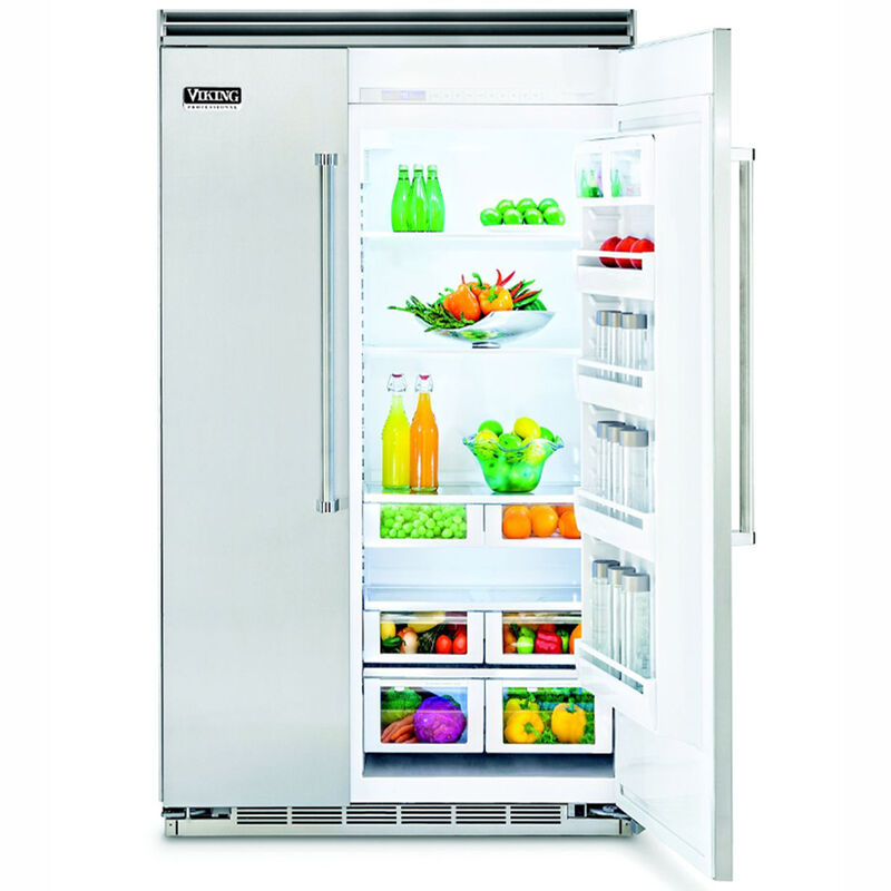 Viking 5 Series 48 in. 29.1 cu. ft. Built-In Counter Depth Side-by-Side Refrigerator - Custom Panel Ready, , hires