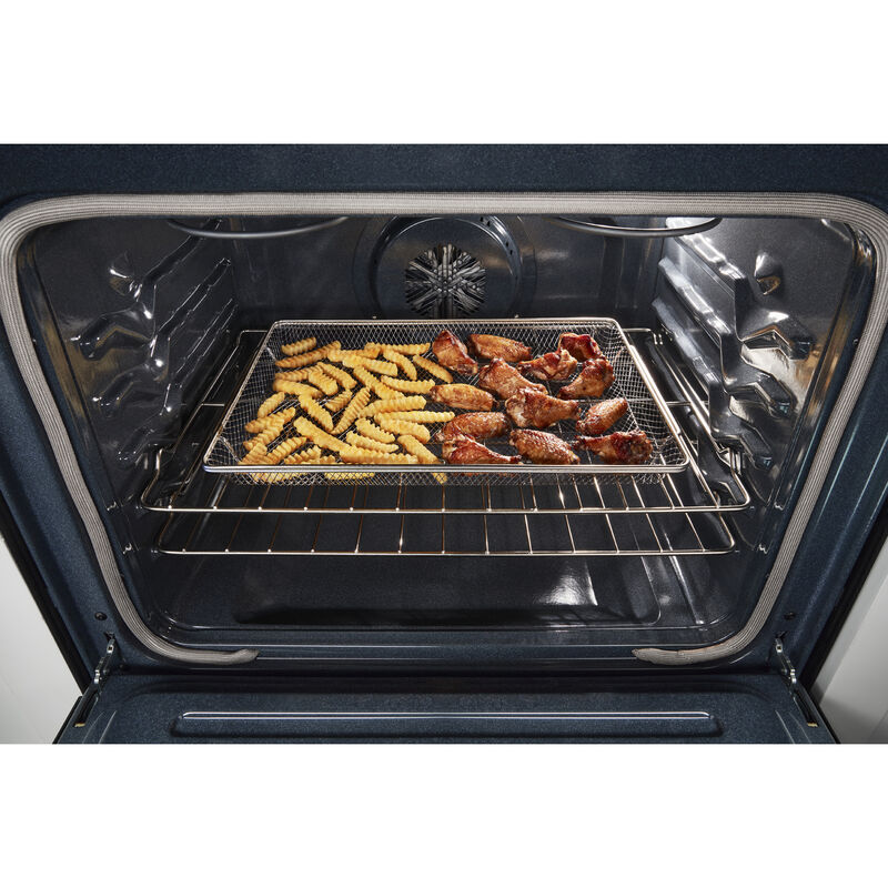 Maytag 30 in. 5.3 cu. ft. Air Fry Convection Oven Freestanding Electric Range with 5 Smoothtop Burners - Fingerprint Resistant Stainless, , hires