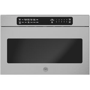 Bertazzoni Professional Series 24 in. 1.2 cu. ft. Microwave Drawer with 11 Power Levels & Sensor Cooking Controls - Stainless Steel, , hires