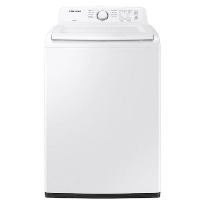 Samsung 27" 4.1 Cu. Ft. Top Loading Washer with 8 Wash Programs, 3 Wash Options & Self Clean - White | WA41A3000AW