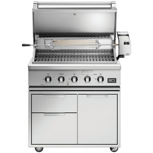 DCS Series 7 36 in. 3-Burner Built-In Natural Gas Grill with Rotisserie & Smoke Box - Stainless Steel, , hires