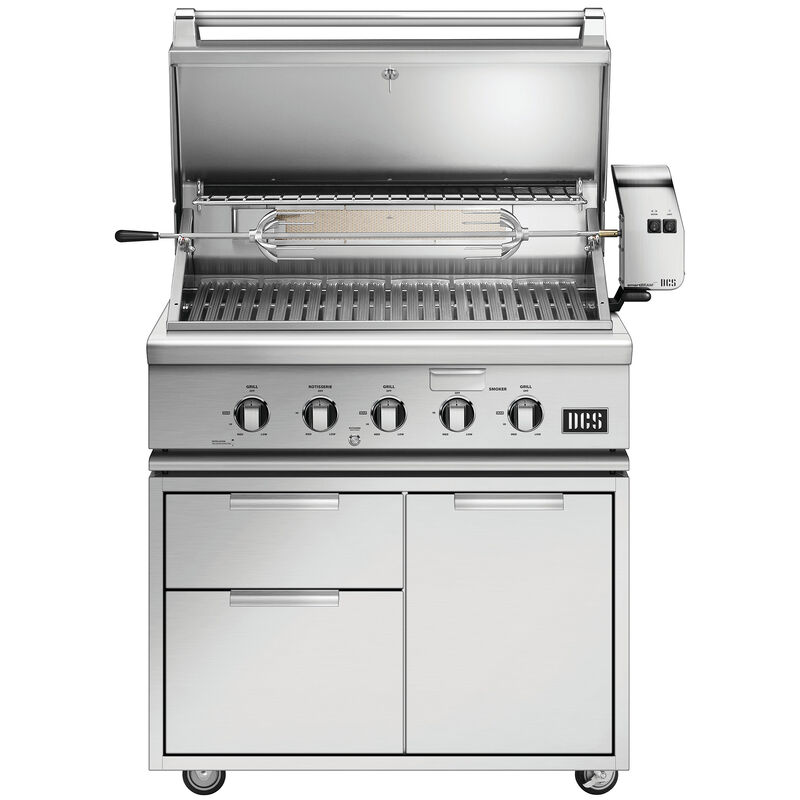 DCS Series 7 36 in. 3-Burner Built-In Natural Gas Grill with Rotisserie & Smoke Box - Stainless Steel, , hires
