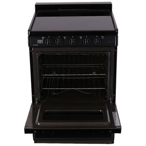 Premier 24 in. 3.0 cu. ft. Oven Freestanding Electric Range with 4 Smoothtop Burners - Black, , hires