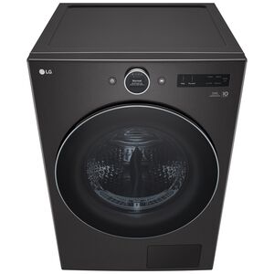 LG 27 in. 7.8 cu. ft. Smart Stackable Ventless Electric Dryer with Heat Pump & Sensor Dry - Black Steel, , hires