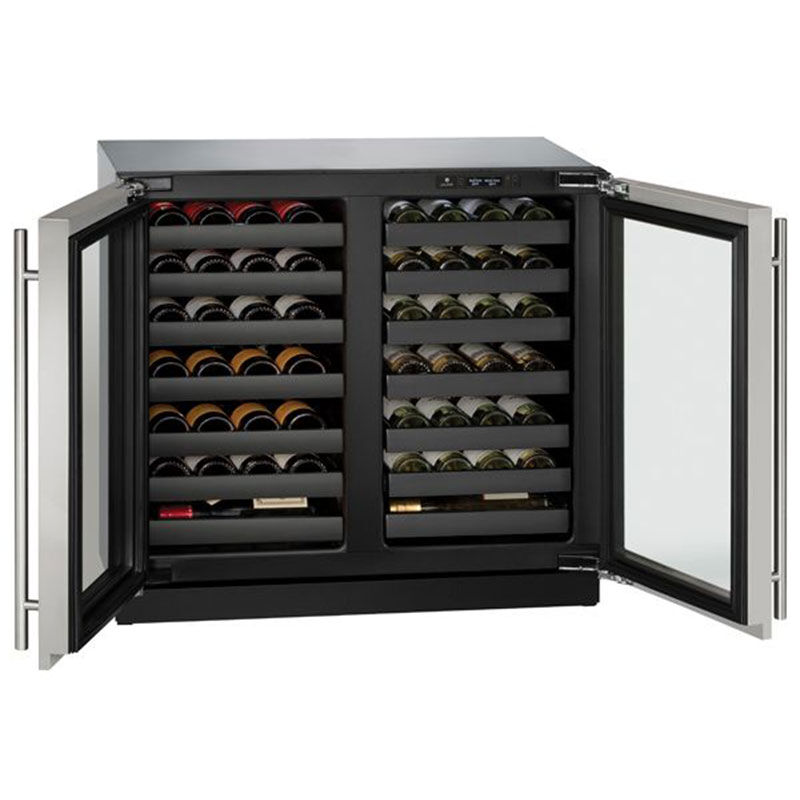 U-Line 36 in. 7.0 cu. ft. Wine Cooler with 62 Bottle Capacity, Dual Temperature Zone & Digital Control - Custom Panel Ready, , hires
