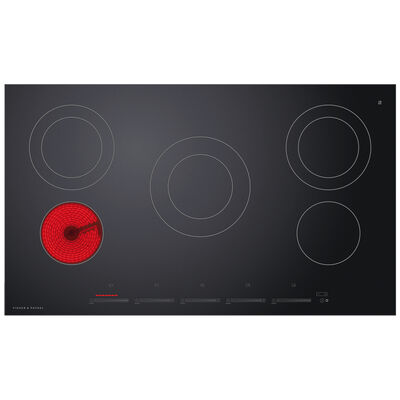 Fisher & Paykel Series 5 36 in. 5-Burner Electric Cooktop - Black Glass | CE365DTB1