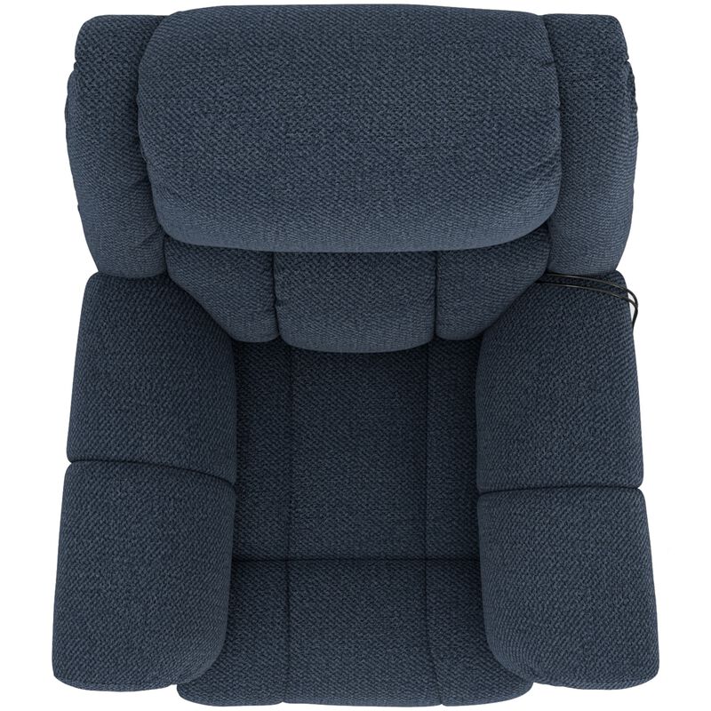 Catnapper Blarney Power Wall Hugger Recliner with Heat & Massage - Navy, Navy, hires