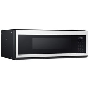 Samsung Bespoke 30 in. 1.1 cu. ft. 1100W Low Profile Smart Over-the-Range Microwave with 400 CFM - White Glass, , hires