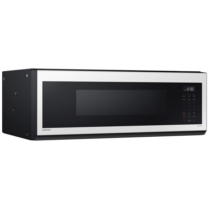 Samsung Bespoke 30 in. 1.1 cu. ft. 1100W Low Profile Smart Over-the-Range Microwave with 400 CFM - White Glass, , hires