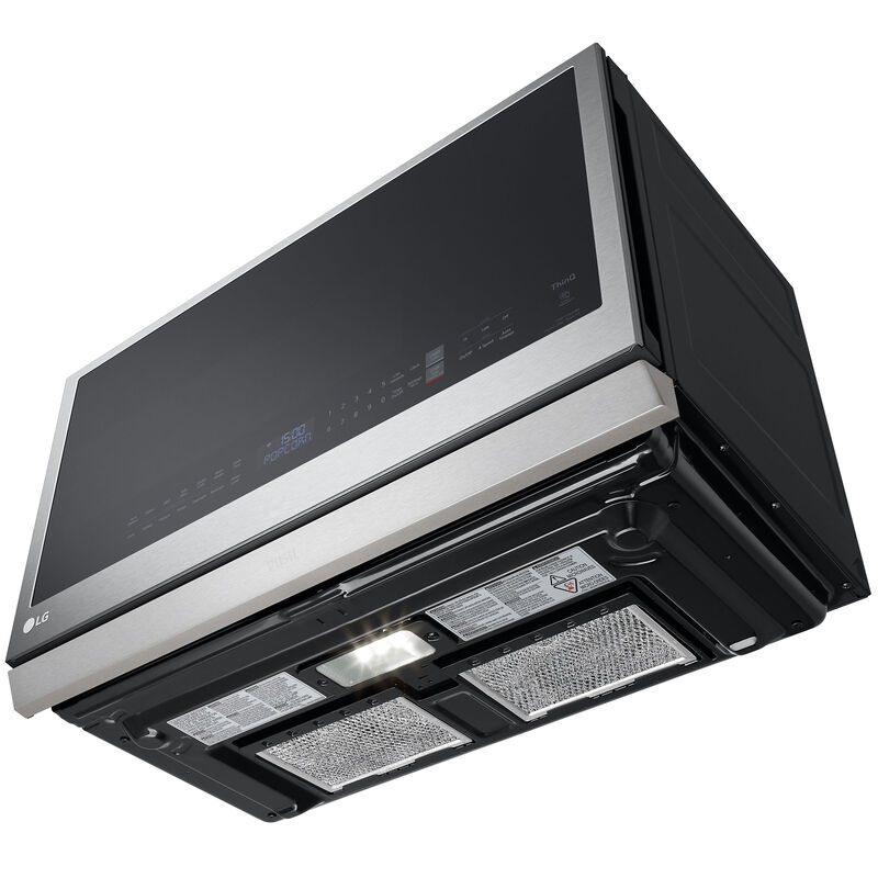 LG 30 in. 2.1 cu. ft. 1050W Smart Over-the-Range Microwave with 400 CFM & Sensor Cooking - PrintProof Stainless Steel, PrintProof Stainless Steel, hires