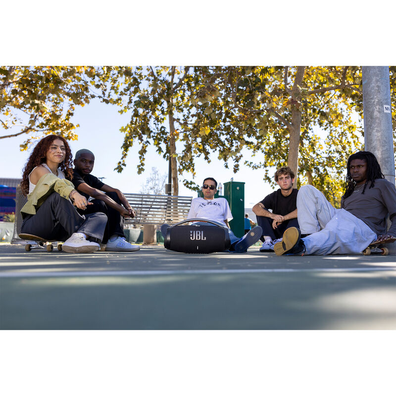 JBL Boombox 3 Portable Rechargeable Splashproof Bluetooth Speaker - Black, Black, hires