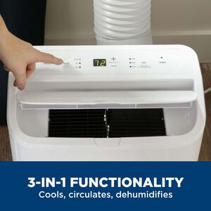 GE 11,000 BTU (7,800 BTU DOE) Portable Air Conditioner with 3 Fan Speeds and Remote Control - White, , hires