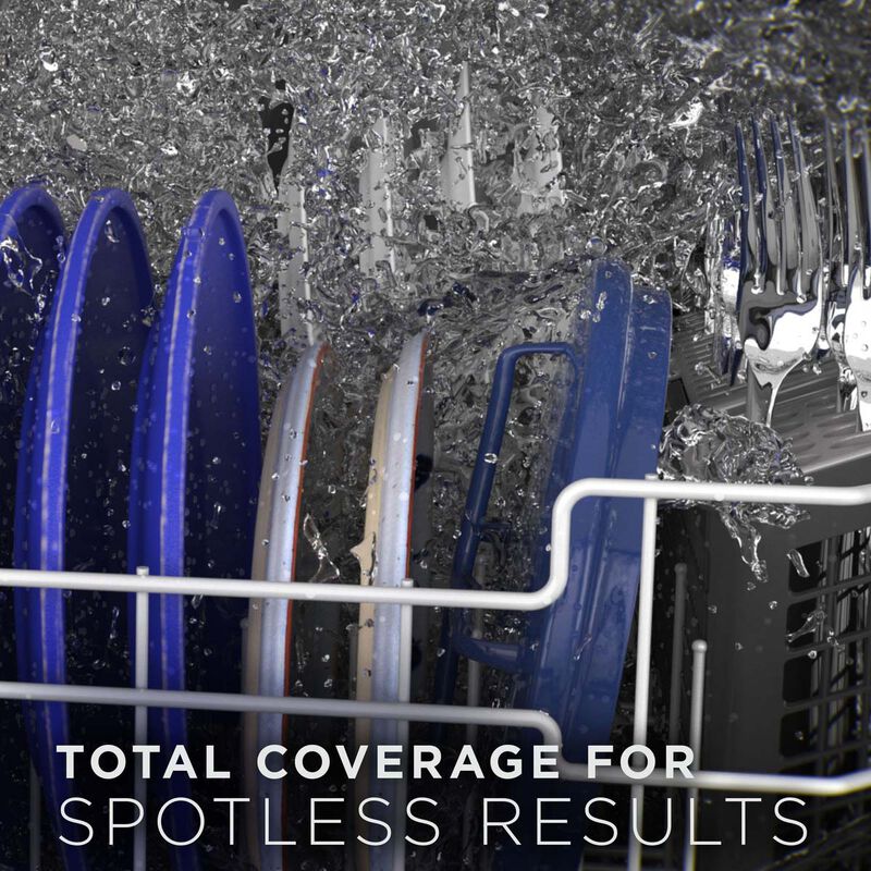 GE 24 in. Front Control Flush-Mount Dishwasher with 55 dBa Sound Level, Dry Boost & Pocket Handle - Black, Black, hires