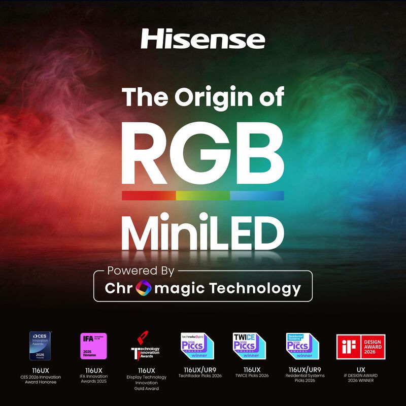 Hisense - 85" Class UR8 Series RGB Mini-LED 4K UHD Smart Google TV, , hires