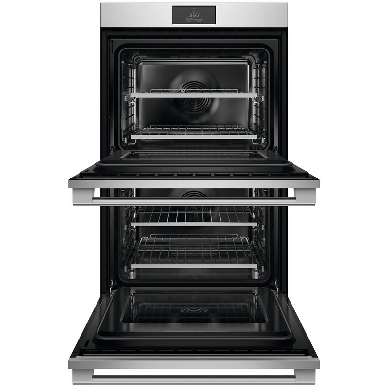 Fisher & Paykel Series 9 30 in. 8.2 cu. ft. Smart Top Control Electric Double Wall Oven with Standard Convection - Stainless Steel, , hires