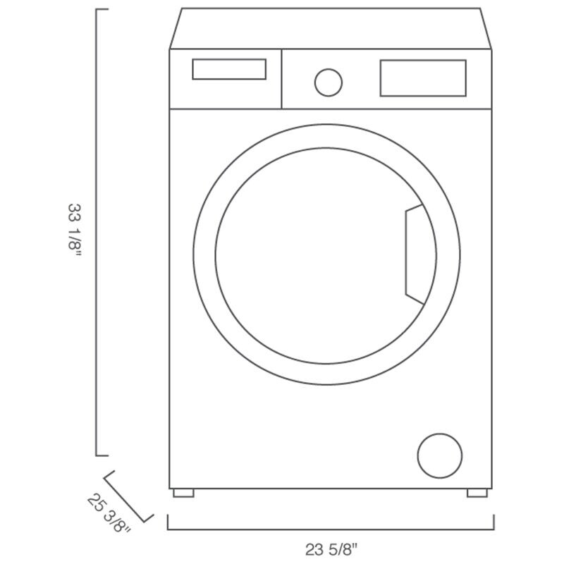 Blomberg 24 in. 2.3 cu. ft. Stackable Front Load Washer with Sanitize Steam Wash Cycle White P.C. Richard Son