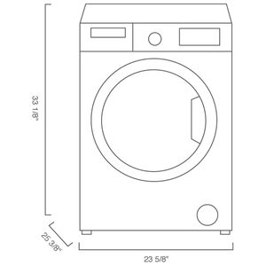 Blomberg 24 in. 2.3 cu. ft. Stackable Front Load Washer with Sanitize & Steam Wash Cycle - White, , hires