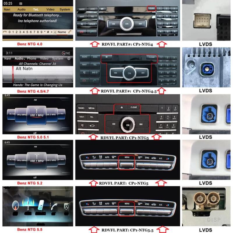 RDVFL Wireless CarPlay/Android Auto for Mercedes-Benz w/ NTG4.5 System, , hires