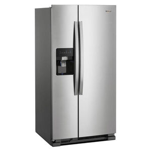 Whirlpool 36 in. 24.6 cu. ft. Side-by-Side Refrigerator with External Ice & Water Dispenser- Monochromatic Stainless Steel, Monochromatic Stainless Steel, hires