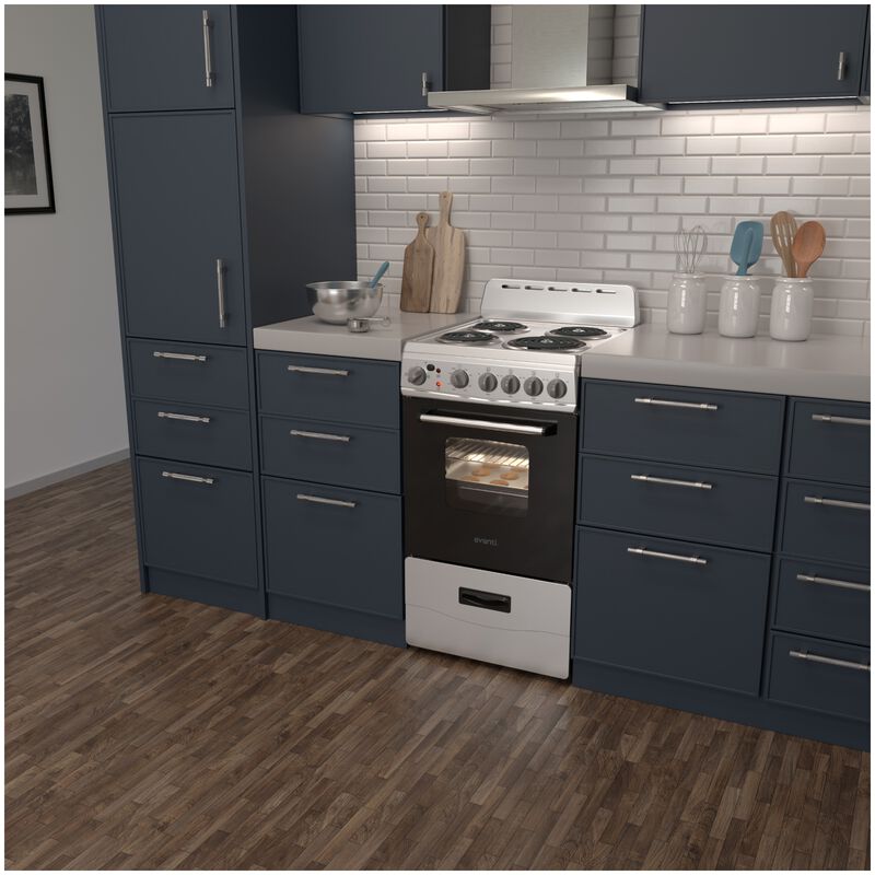 Avanti 20 in. 2.1 cu. ft. Electric Range with Coil Burners - Stainless Steel, , hires