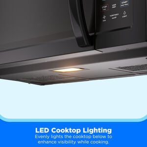 Midea 30 in. 1.7 cu. ft. 1000W Over-the-Range Microwave with 300 CFM - Black, , hires