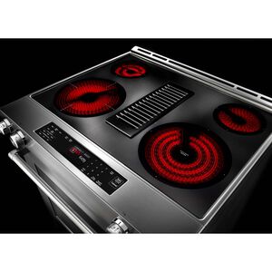 KitchenAid 30 in. 6.4 cu. ft. Convection Oven Slide-In Electric Range with 4 Smoothtop Burners - Stainless Steel, , hires