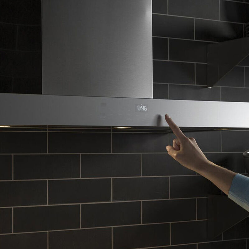 GE 36 in. Smart Convertible Chimney Style Range Hood with 610 CFM, 4 Fan Speeds & 3 LED Lights - Stainless Steel, , hires