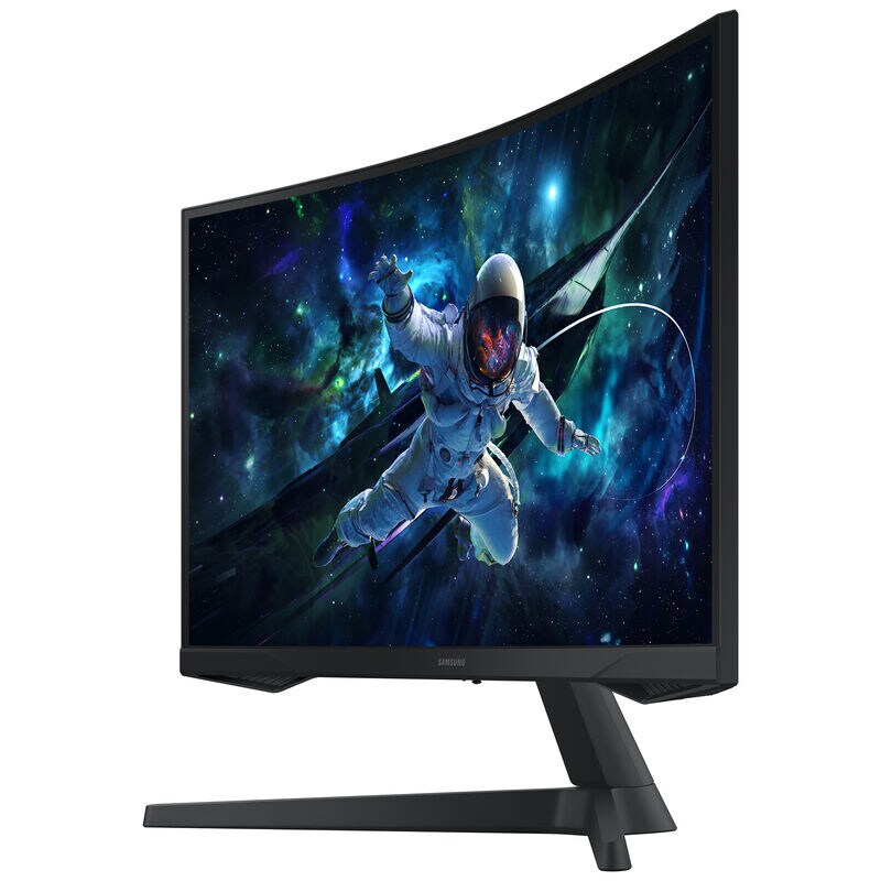Samsung - 27" Odyssey 1000R Curved QHD 165Hz 1ms AMD FreeSync Gaming Monitor (DP, HDMI) - Black, , hires
