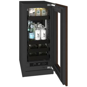 U-Line 15 in. Built-In/Freestanding 2.8 cu. ft. Compact Beverage Center with Adjustable Shelves & Digital Control - Custom Panel Ready, , hires