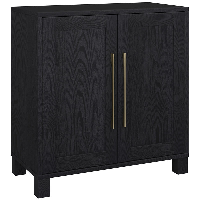 Hudson & Canal Chabot 28" Wide Rectangular Accent Cabinet - Black Grain, , hires