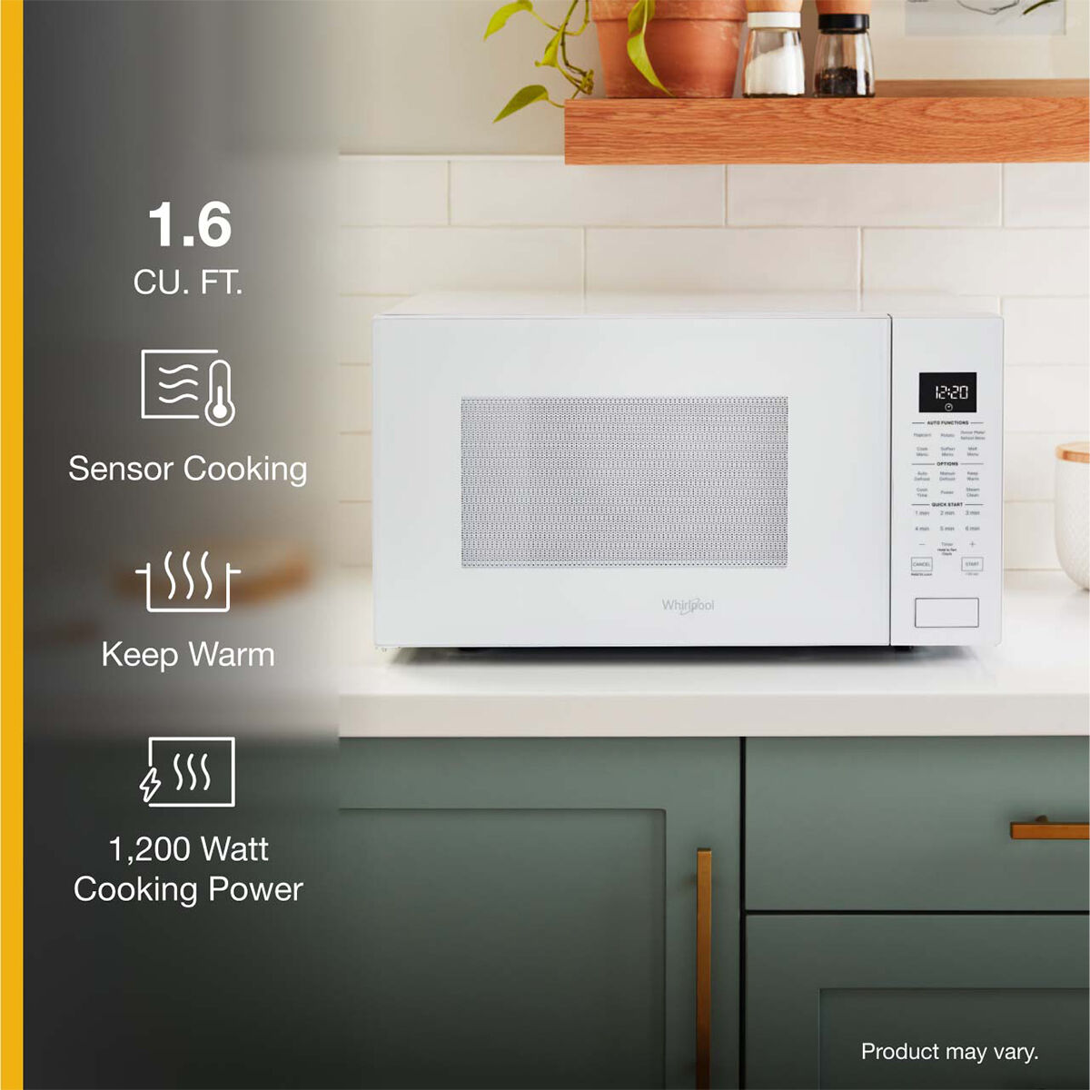 White whirlpool countertop microwave online
