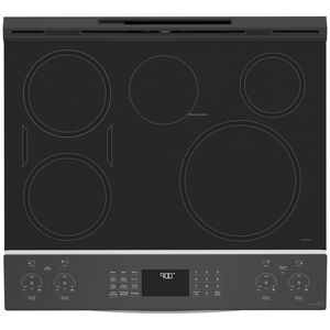 GE Profile 30 in. 5.3 cu. ft. Smart Air Fry True European Convection Slide-In Electric Range with 5 Induction Burners - Stainless Steel, Stainless Steel, hires