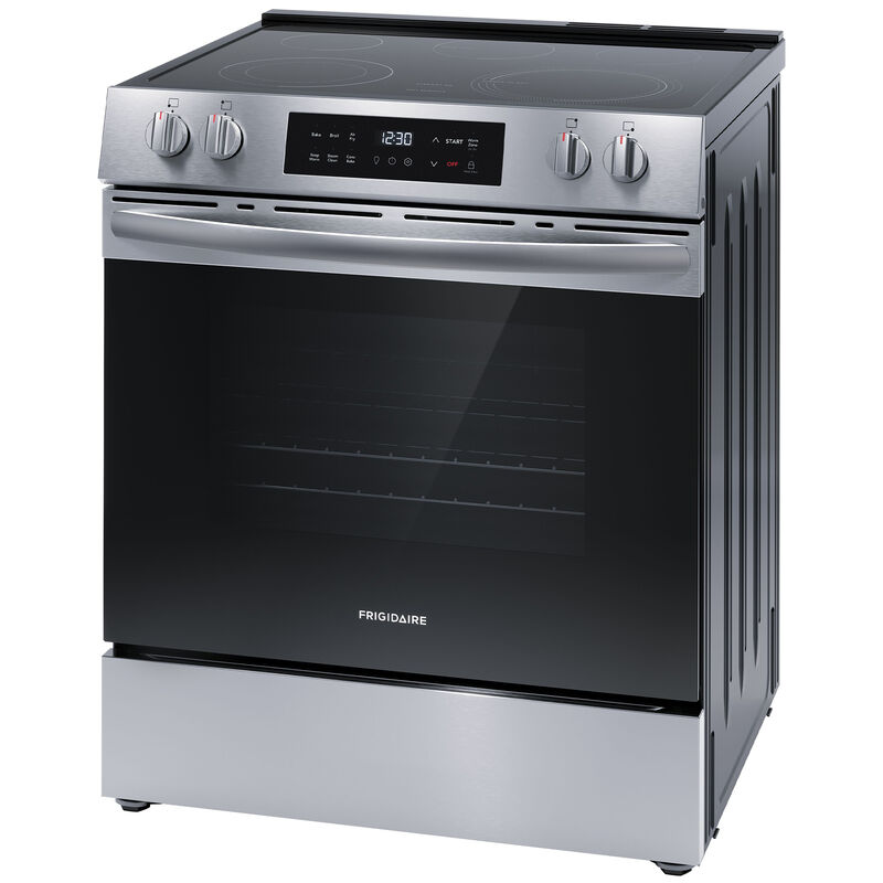 Frigidaire 30 in. 5.3 cu. ft. Air-Fry Standard Convection Electric Range with Smoothtop Burners - Stainless Steel, , hires