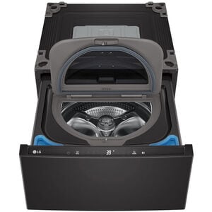 LG SideKick 27 in. 1.0 cu. ft. TwinWash Compatible Pedestal Washer - Black Steel, , hires