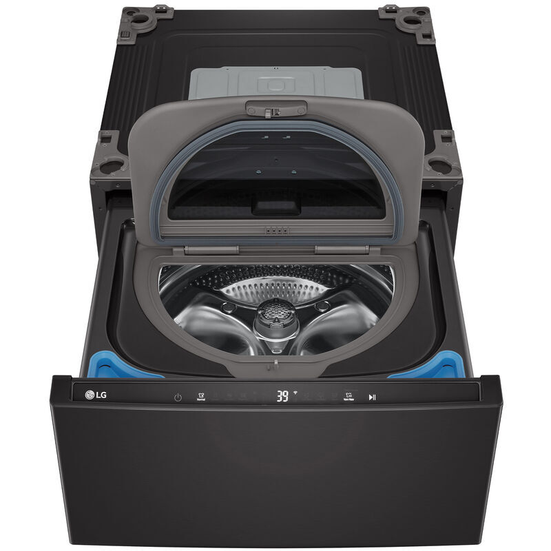 LG SideKick 27 in. 1.0 cu. ft. TwinWash Compatible Pedestal Washer - Black Steel, , hires