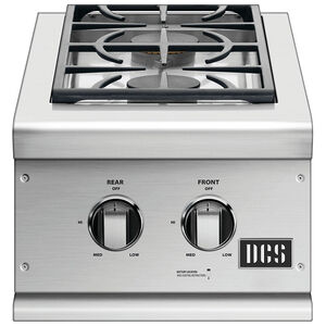 DCS 14 in. Natural Gas Double Side Burner - Stainless Steel, , hires