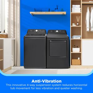 Midea 27 in. 4.4 cu. ft. Smart Top Load Washer with Power Wave 360 Agitator - Metallic Gray, Metallic Gray, hires