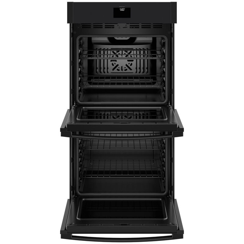 GE 27 in. 8.6 cu. ft. Electric Smart Double Oven with True European Convection & Self Clean - Black, , hires