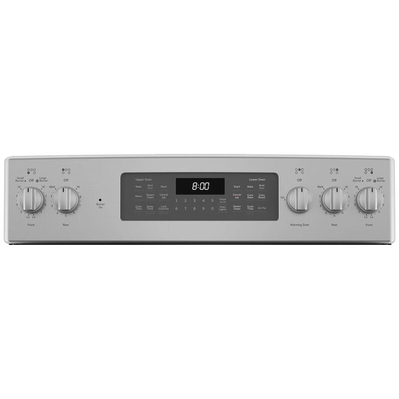 GE 30 in. 6.6 cu. ft. Air Fry Standard Convection Double Oven Electric Range with Smoothtop Burners - Stainless Steel, Stainless Steel, hires