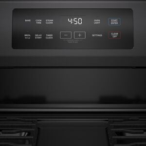 Midea 30 in. 6.1 cu. ft. Gas Range with 4 Sealed Burners - Black, Black, hires