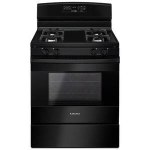 Amana 30 in. 5.0 cu. ft. Gas Range with 4 Sealed Burners - Black, , hires
