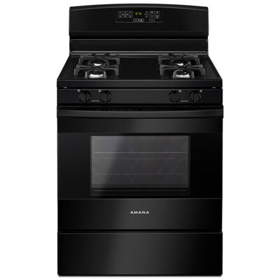 Amana 30 in. 5.0 cu. ft. Gas Range with 4 Sealed Burners - Black | AGR6603SFB