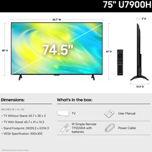 Samsung - 75" Class U7900H LED 4K UHD Smart Tizen TV, , hires