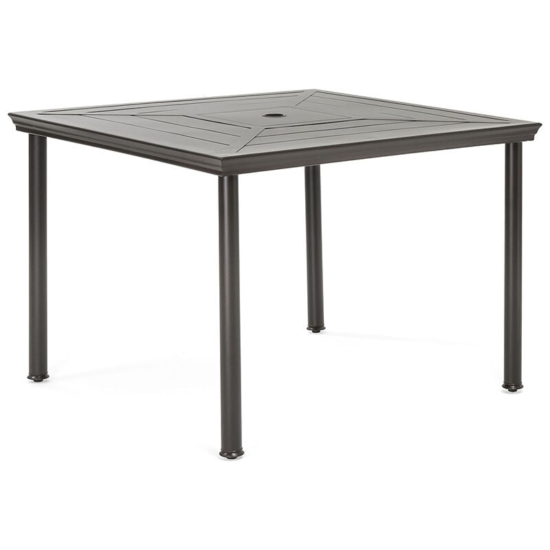 Montclair 5-Piece Patio Dining Set in Navy Blue with 4 Swivel Rockers and a 40 Inch Square Table, , hires