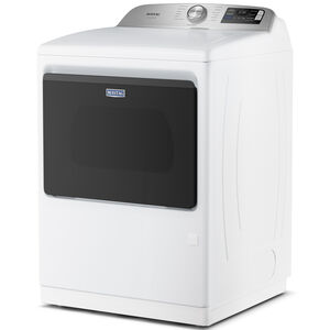 Maytag Pet Pro 27 in. 7.4 cu. ft. Smart Electric Dryer with Sensor Dry, Sanitize & Steam Cycle - White, White, hires