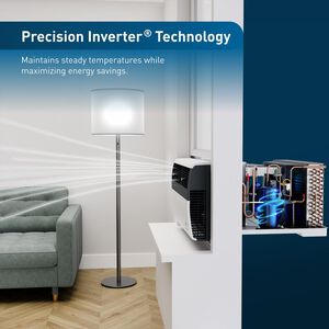 Friedrich Kuhl Inverter Series 12,600 BTU 230V Smart Window/Wall Air Conditioner with Heat Pump, 3 Fan Speeds, Remote Control - Cool Grey, , hires