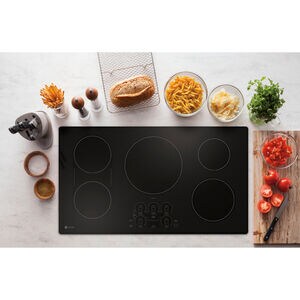 GE Profile 36 in. 5-Burner Smart Induction Cooktop with Simmer Burner & Power Burner - Black, , hires